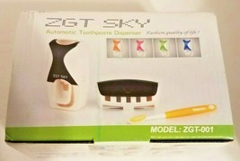 Automatic Toothpaste Dispenser Squeezer Black &amp; White New ZGT Sky Easy I... - £11.40 GBP