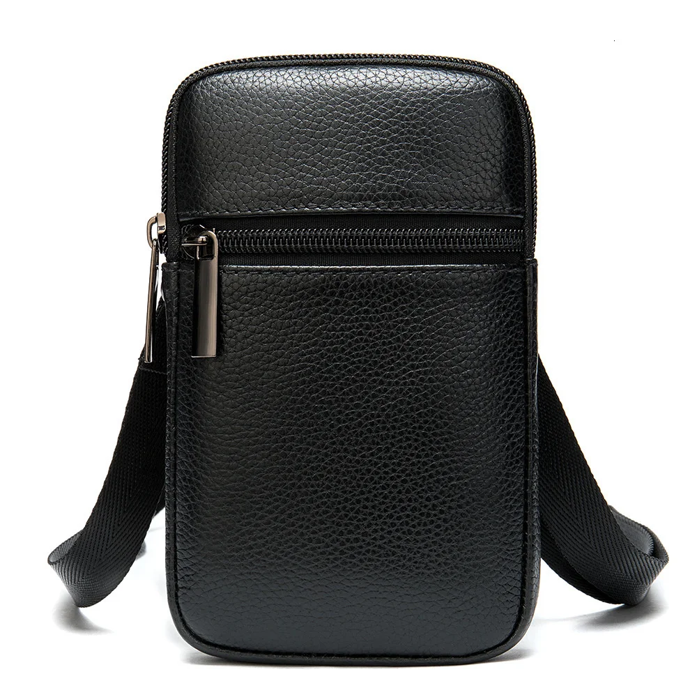 Casual Genuine Leather Messenger Bags Mens Bag For Men Small Phone Bag M... - $29.41