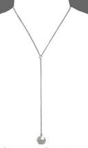 Rebecca Minkoff Cube Y Necklace Silver Tone Lobster Clasp 18&quot; w 3&quot; Extender NWT - £31.43 GBP