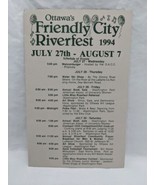 1994 Ottawa Illinois Friendly City Riverfest Schedule Of Events  - $21.78