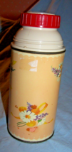 Vintage Floral Design Holtemp Metal Thermos w/Stopper, No Cap - $14.00