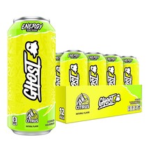 GHOST ENERGY Sugar-Free Energy Drink - 12-Pack, Citrus, 16oz Cans  - £35.37 GBP