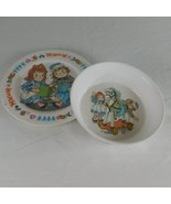 Oneida Deluxe 1969 Raggedy Ann And Andy Round Plate and Bowl Set Vintage... - £4.47 GBP