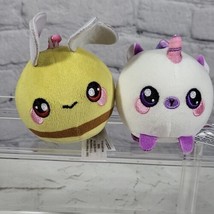 Squeezamals Plush Clip On Toys Lot of 2 Bumblebee and Unicorn  - $9.89