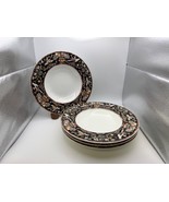 Set of 4 Villeroy &amp; Boch / Gallo Bone China INTARSIA Rim Soup Bowls - $3,882.30 MXN