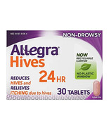 Allegra Allergy 24 HR Hives Reduction And Itch Relief 30 Tabs ~ Exp 09/2... - $18.94 CAD