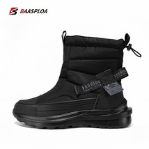 Baasploa Women Winter Warm Cotton Shoes Non-Slip Wear-Resistant Snow Boots High  - £56.36 GBP