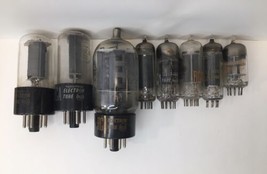 Vintage Electron Vacuum Tubes UNTESTED Assorted Lot of 8 Mostly RCA - £12.99 GBP