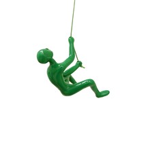 6 Inch Green Unique Climbing Man With Rope Wall Art - $120.55 CAD