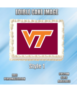 Virginia Tech Edible Image Topper Cupcake Frosting 1/4 Sheet 8.5 x 11&quot; - $11.75