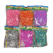 3600 ( 6x600) New TIE DYE Colors Refill Rubber Bands w/S Clips For Loom ... - $8.56