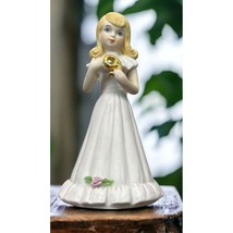 Growing Up Birthday Girls Age 9 Porcelain Blonde Figurine 1981 Enesco - £10.96 GBP