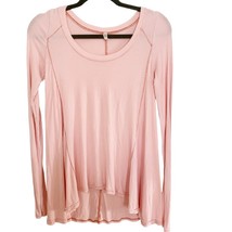 Free People Pink January Long Sleeve Ribbed Tee XS - $32.73