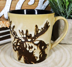 Pack Of 2 Rustic Western Emperor Giant Stag Elk Moose Deer Coffee Mugs Cups - £22.49 GBP