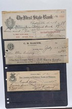 Oklahoma Bank Checks Towns of Clarita,Quinton and Stigler 1912-1915 - $60.78