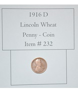 1916 D – Lincoln Penny, # 232, pennies, vintage money, vintage coins, ra... - £10.42 GBP