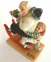 1980 DANBURY MINT NORMAN ROCKWELL FIGURINE &quot;GRAMPS AT THE REIGNS&quot; 6&quot;x5&quot;x... - $49.49