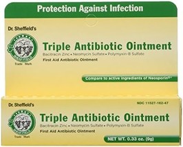 Dr. Sheffield&#39;s Triple Antibiotic Ointment .33 Ounce Tube (6 Pack) - £21.10 GBP