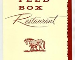 Feed Box Restaurant Menu Roanoke Virginia 1960s Lakeview Motor Lodge - £27.66 GBP