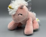 Animal Adventure Pink Pegasus Soft Plush Iridescent Wings Lovey 7&quot; Inch - $9.90