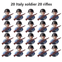 20pcs/lot WW2 Military Italy Soldiers Building Blocks Army Figures Toys #2 - £18.66 GBP