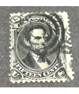 U.S. Postage Stamp #77 Black 15c Lincoln 1861-1866 New Values Used Never... - $44.00