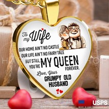 To my Wife Necklace Anniversary Gift For Wife from Grumpy Old Husband -N351 - £28.18 GBP+