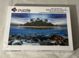 Puzzle Take Time To Indulge 1000 P Cs Jigsaw Puzzle Island Scene Turtle Fish - $24.74