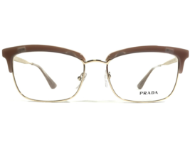 Prada Eyeglasses Frames VPR 08S UEC-1O1 Nude Gold Cat Eye Clubmaster 55-17-140 - £111.96 GBP