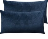 2 Pack Zippered Velvet King Pillowcases, Super Soft And Cozy Luxury Fuzz... - £23.94 GBP