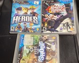 Playstation 3 move games:  Lot of (3) HEROES+ KUNGFU RIDER &amp; THE SHOOT/C... - $11.87