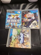 Playstation 3 Move Games: Lot Of (3) Heroes+ Kungfu Rider &amp; The SHOOT/COMPLETE - £9.30 GBP