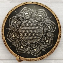 Guda Drum Freezbee Flower Of Life With Rope Decoration And Perfect Trave... - £378.79 GBP