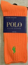 Ralph Lauren  Men&#39;&#39;s Orange Green Horse Design Casual Socks Sz 8-12 - £11.00 GBP