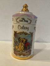 Walt Disney Lenox Fine Porcelain The Lion King Celery  Spice Jar 1995 Dumbs - £38.35 GBP