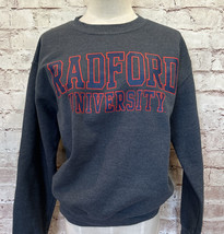 Vintage MV Sport RADFORD UNIVERSITY Gray Sweatshirt Size Small Chest 42&quot; - £29.70 GBP