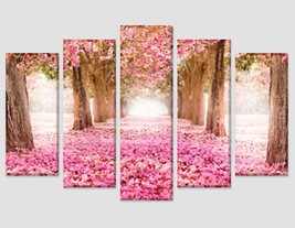 Romantic Pink Flower Trees Canvas Art Wedding Gift Marriage Gift Anniversary Gif - £39.16 GBP
