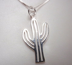 Desert Cactus Pendant 925 Sterling Silver - £7.10 GBP