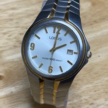 Lorus LR3368 Men 30m Dual Tone Stretch Analog Quartz Watch~Day Date~New ... - $19.94