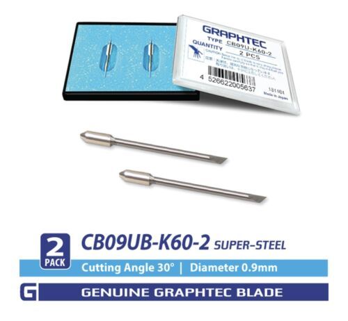 Authentic Graphtec Blade CB09UB-K60 .9mm Supersteel 30°Blade for Window ... - $72.42