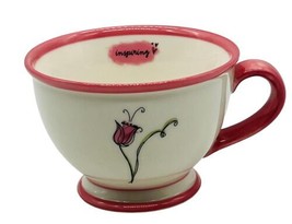 Starbucks 2006 Inspiring Pink Flower Coffee Mug Tea Cup 10 ounce Ceramic - $12.19