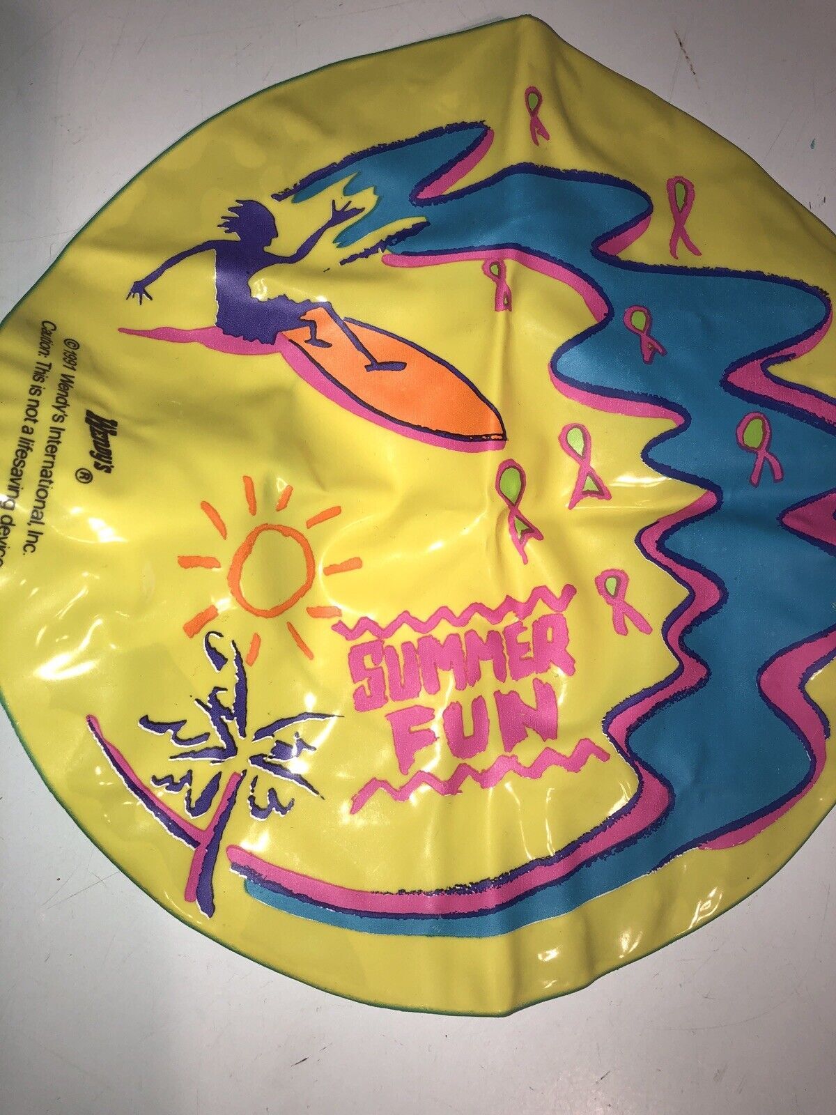 Wendys Restaurant 1991 Meal Toy Summer Fun Beach Toy - New - $1.25