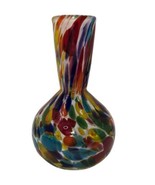 Garden City Glass Art Glass Textured Confetti Rainbow Vase Skagway Alask... - $1,016.09 MXN