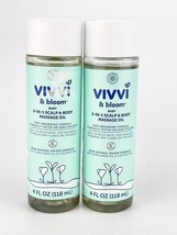 Vivvi And Bloom 2 in 1 Baby Scalp Body Massage Oil 4oz Lot of 2 Hypoalle... - $18.33