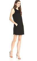 NWOT Lark &amp; Ro Women&#39;s Sleeveless Ponte Shift Dress Pockets Black Sized Medium  - £29.27 GBP