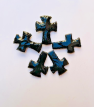 5pcs set black Obsidian carved Crystal Cross  Pendant &amp; Jewelry stone  G... - £12.46 GBP
