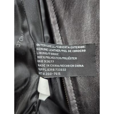 Worthington Genuine Lambskin Rich Brown Leather Jacket Zip Sz M NWOT Item image 5