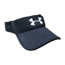 Under Armour Golf Visor Hat Cap Black One Size Adjustable Unisex Logo Sport - $15.59