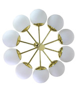 Large Stunning Kaiser Sputnik Opal Glass Globes Chandelier, Germany, 1970s - $1,074.46 CAD
