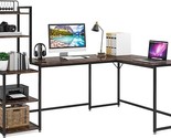 79 Inch Reversible L-Shaped Desk, Large Corner Computer Desk With 5 Tier... - $352.99